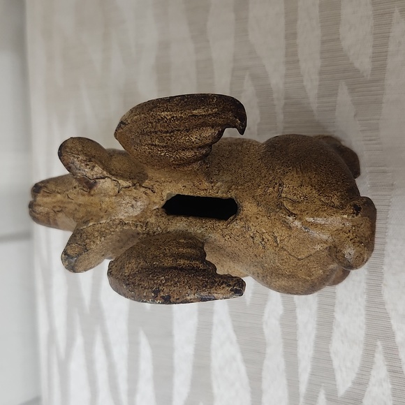 Cast Iron, Piggy Bank Weight, Brown, Bronze, Paper weight. - Picture 3 of 13